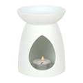 White Ceramic Buddha Face Oil/Wax Melt Burner & Two Free Packets of Melts