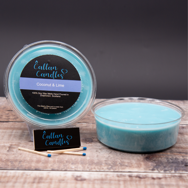 Callan Candles Coconut & Lime 220 gram Mighty Bliss Soy Wax Pod
