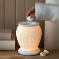 White Tree of Life Electric Wax Melt Burner & Two Free Packets of Melts
