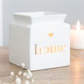 White Home Cut Out Oil/Wax Melt Burner & Two Free Packets of Melts