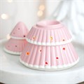 White/Pink Christmas Tree Oil/Wax Melt Burner & Two Free Packets of Melts