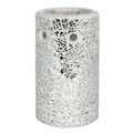 Silver Crackle Oil Burner/Wax Melter with Two Free Packs of Melts
