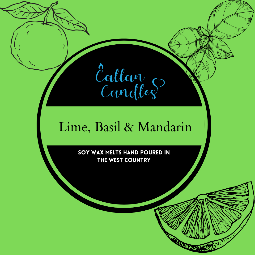 110g Jumbo Lime, Basil & Mandarin Soy Wax Melt