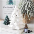 White Fir Tree Oil Burner/Wax Melter with Two Free Packs of Melts