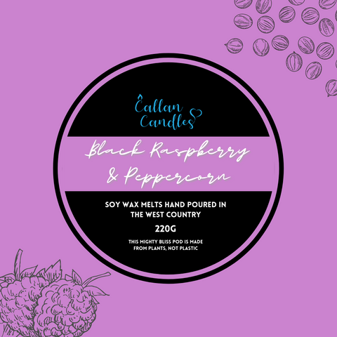 220g Mighty Black Raspberry & Peppercorn Soy Wax Melt