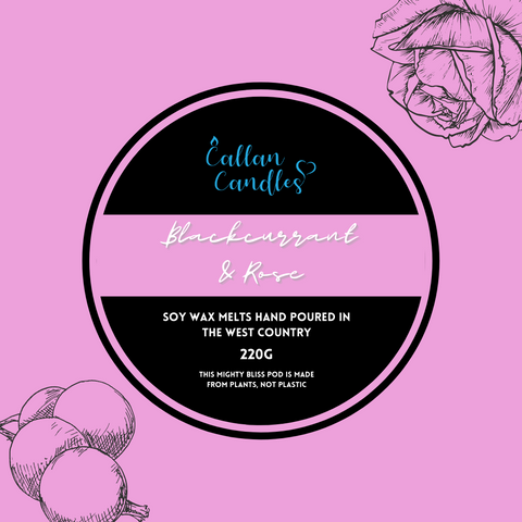 220g Mighty Blackcurrant & Rose Soy Wax Melt