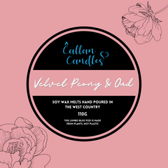 110g Jumbo Velvet Peony & Oud Soy Wax Melt