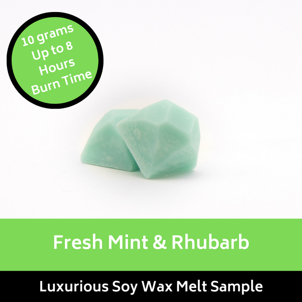 Fresh Mint & Rhubarb Soy Wax Melt Sample