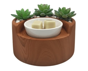 Succulent Garden Electric Wax Melt Burner With Two Packs of Free Melts