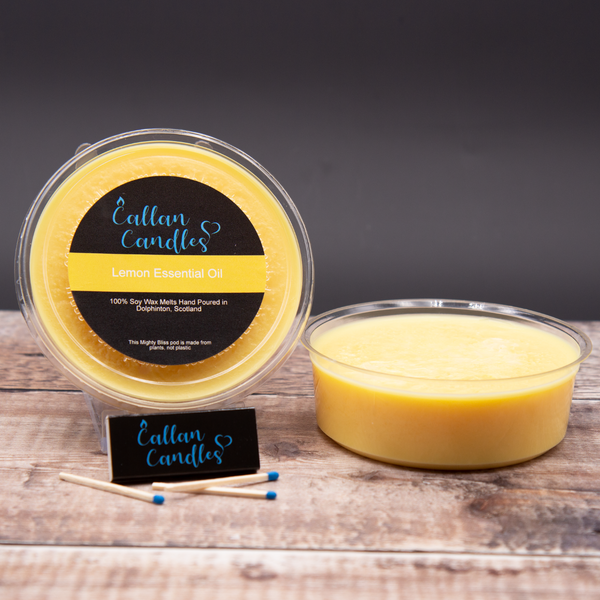 Callan Candles Lemon Essential Oil 220 gram Mighty Bliss Soy Wax Pod