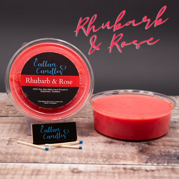 220g Mighty Rhubarb & Rose Soy Wax Melt