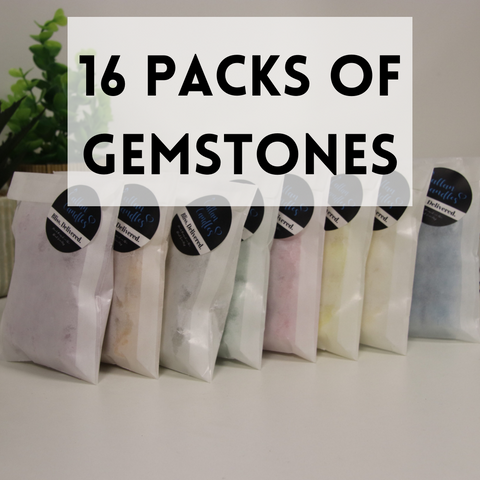 Sixteen Packs of Gemstone Soy Wax Melts