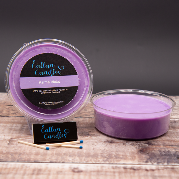 Callan Candles Parma Violet 220 gram Mighty Bliss Soy Wax Pod