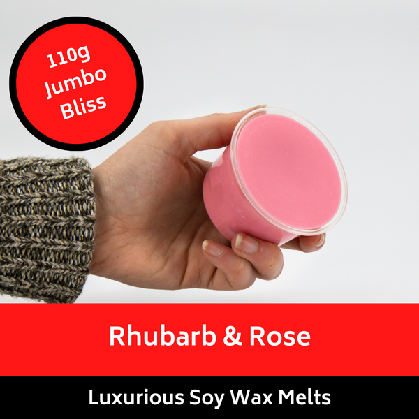 110g Jumbo Rhubarb & Rose Soy Wax Melt