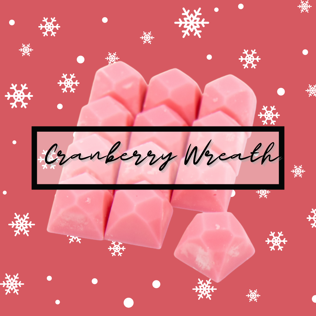 Cranberry Wreath- 60g Gemstone Soy Wax Melt Pack