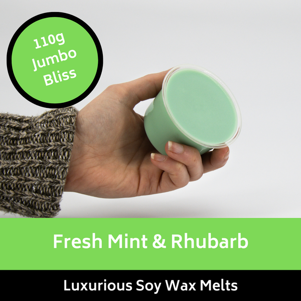 110g Jumbo Fresh Mint & Rhubarb Soy Wax Melt