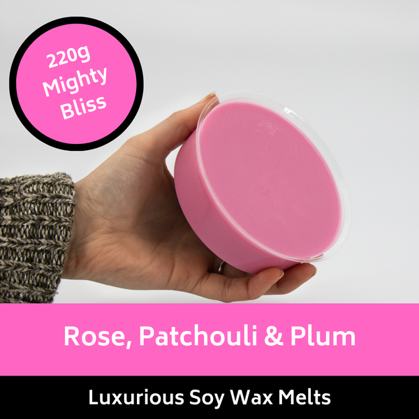 220g Mighty Rose, Patchouli & Plum Soy Wax Melt