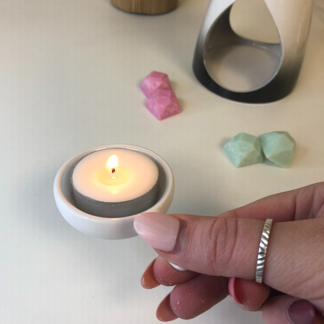 White Ceramic Tealight Holder